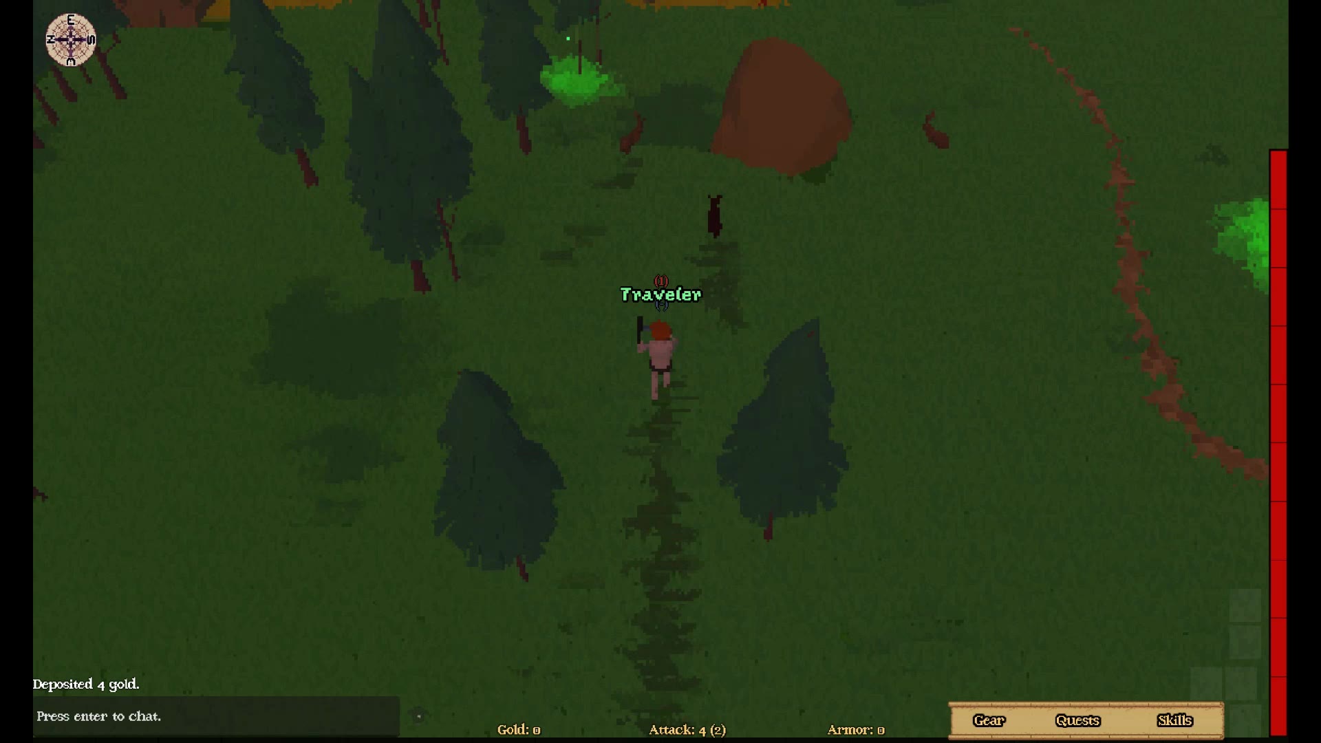 An adventurer exploring the forests of Abast